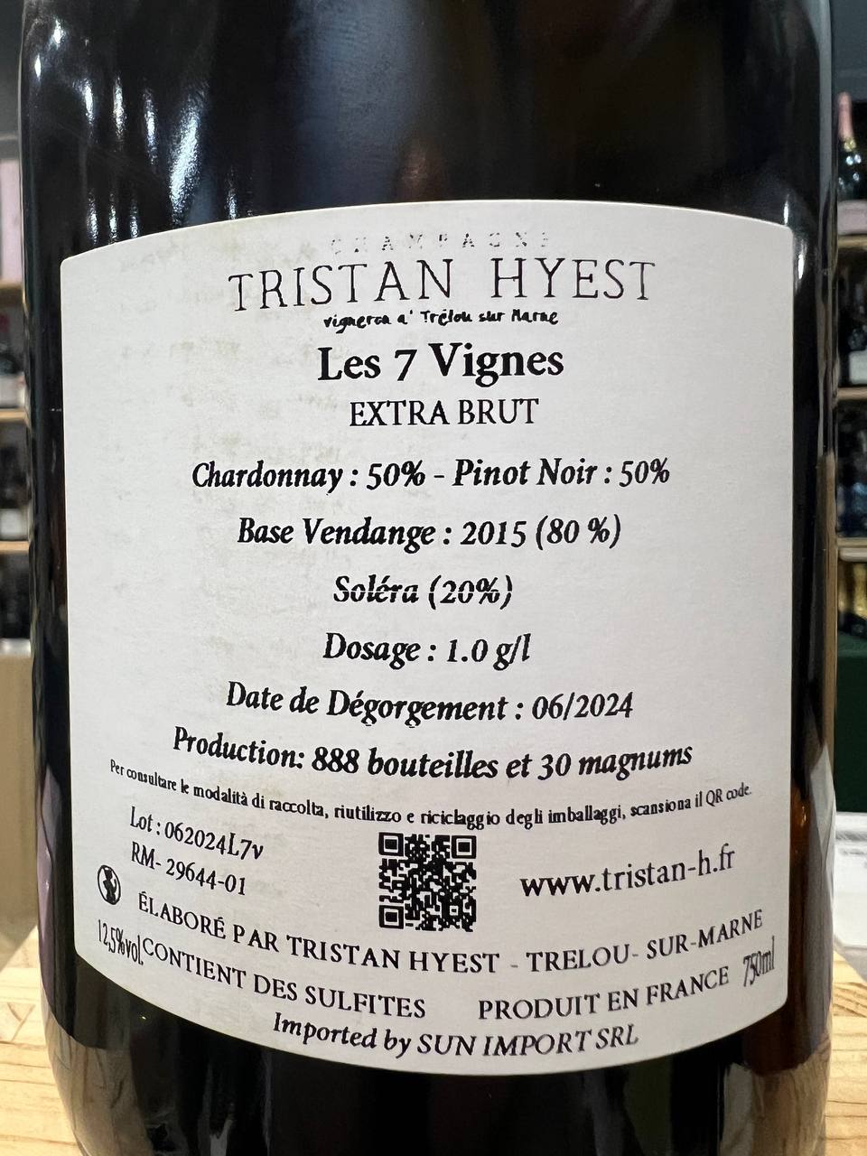 Champagne Les 7 Vignes Tristan Hyest Extra Brut
