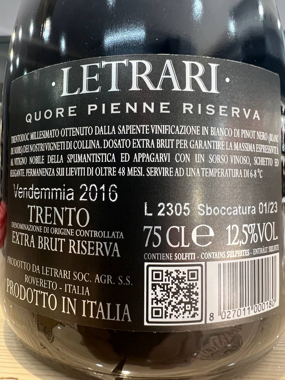 Letrari Quore PieNne Trento DOC Extra-Brut