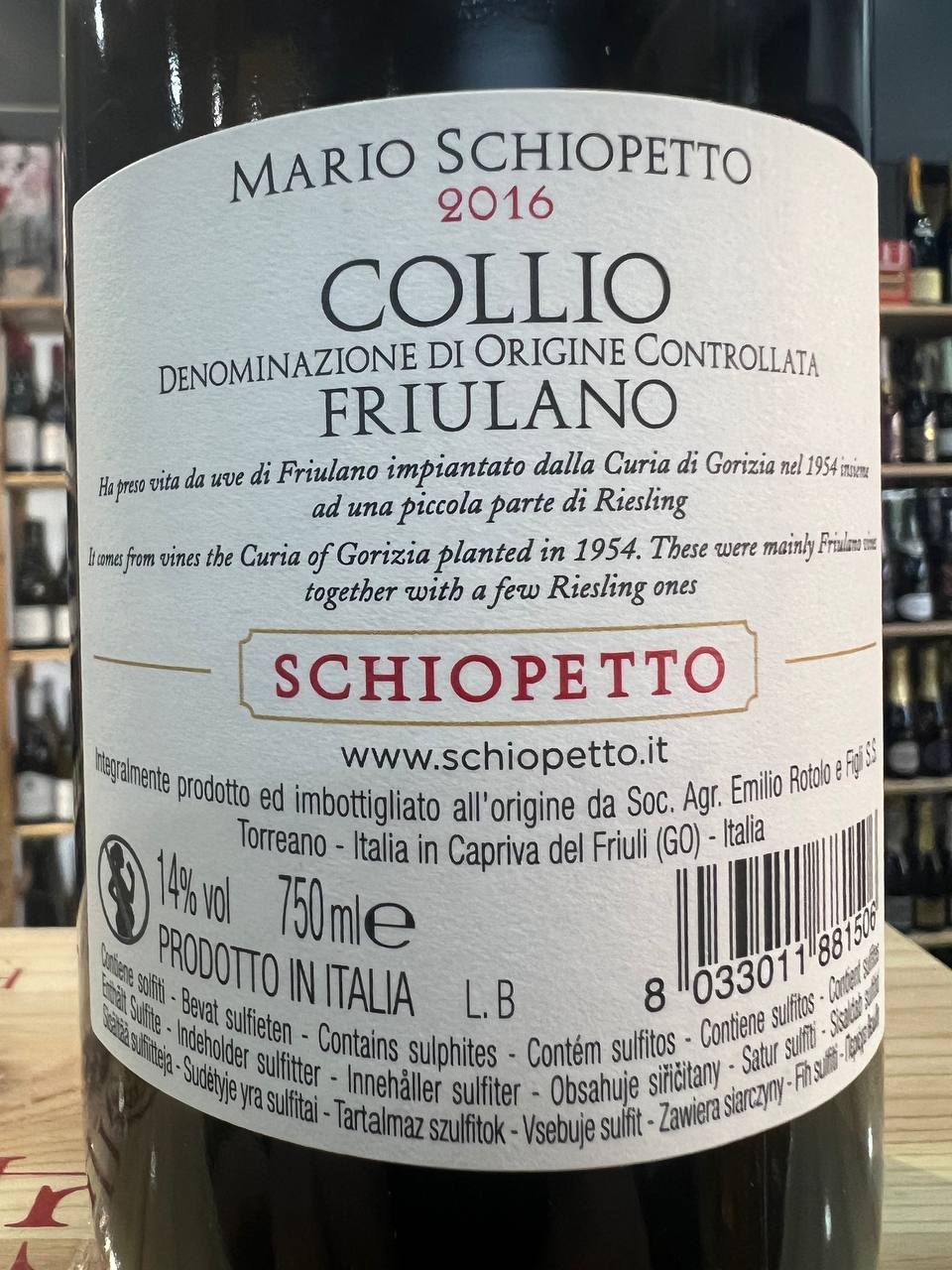 Mario Schiopetto "M" 2016