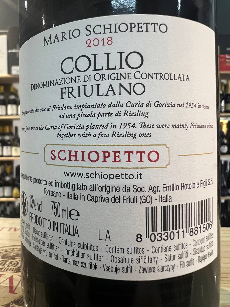 Collio DOC Mario Schioppetto "M" 2018