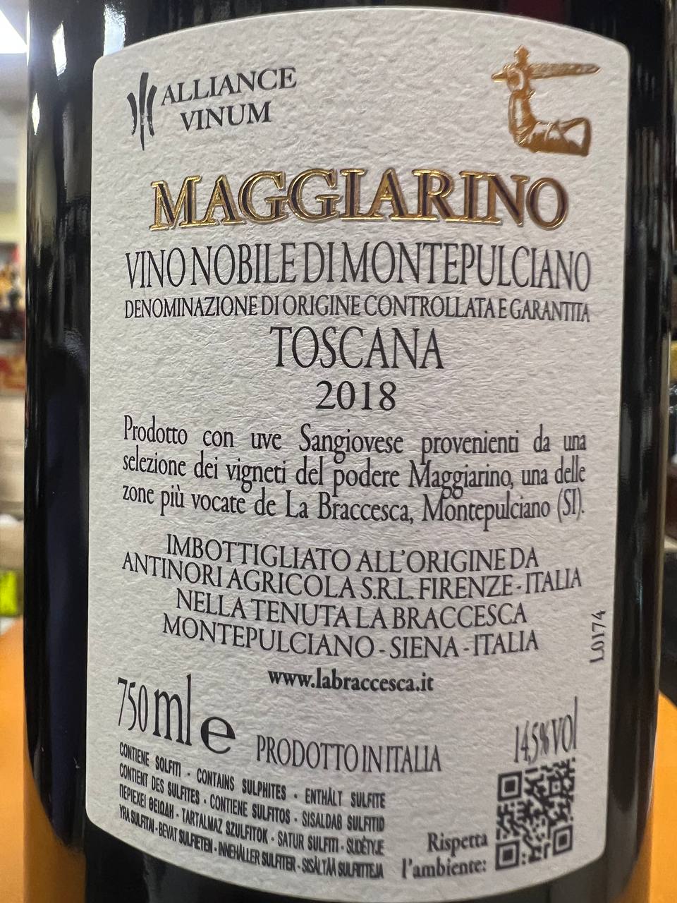 Maggiarino 2018 - Vino Nobile di Montepulciano  La Braccesca