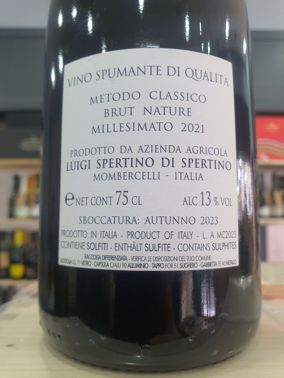 Blanc De Noirs Luigi Spertino 2021 Brut Nature