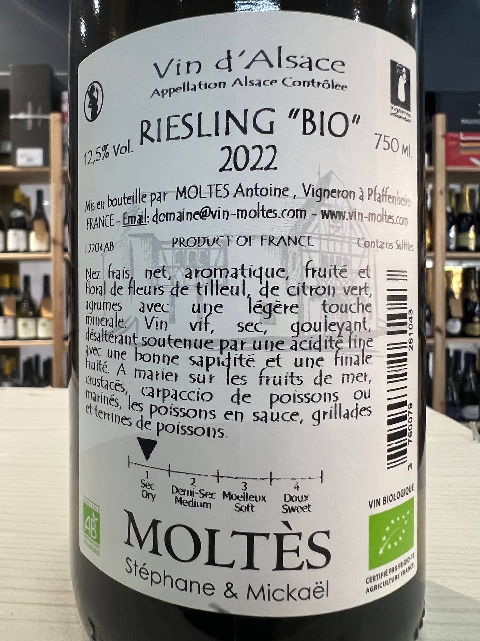 Moltès Alsace Riesling Tradition Bio 2022