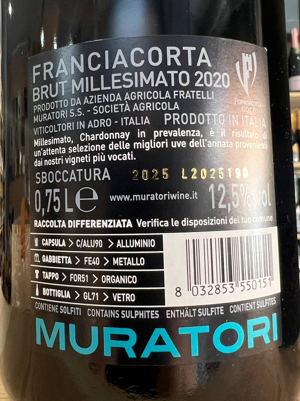 Franciacorta Millè 2020 Muratori - Astucciato