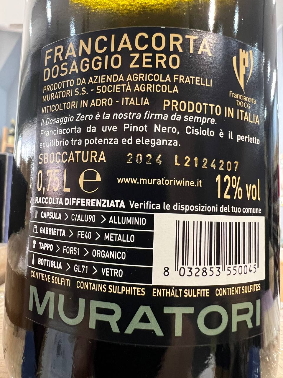 Cisiolo Muratori Franciacorta Dosaggio Zero