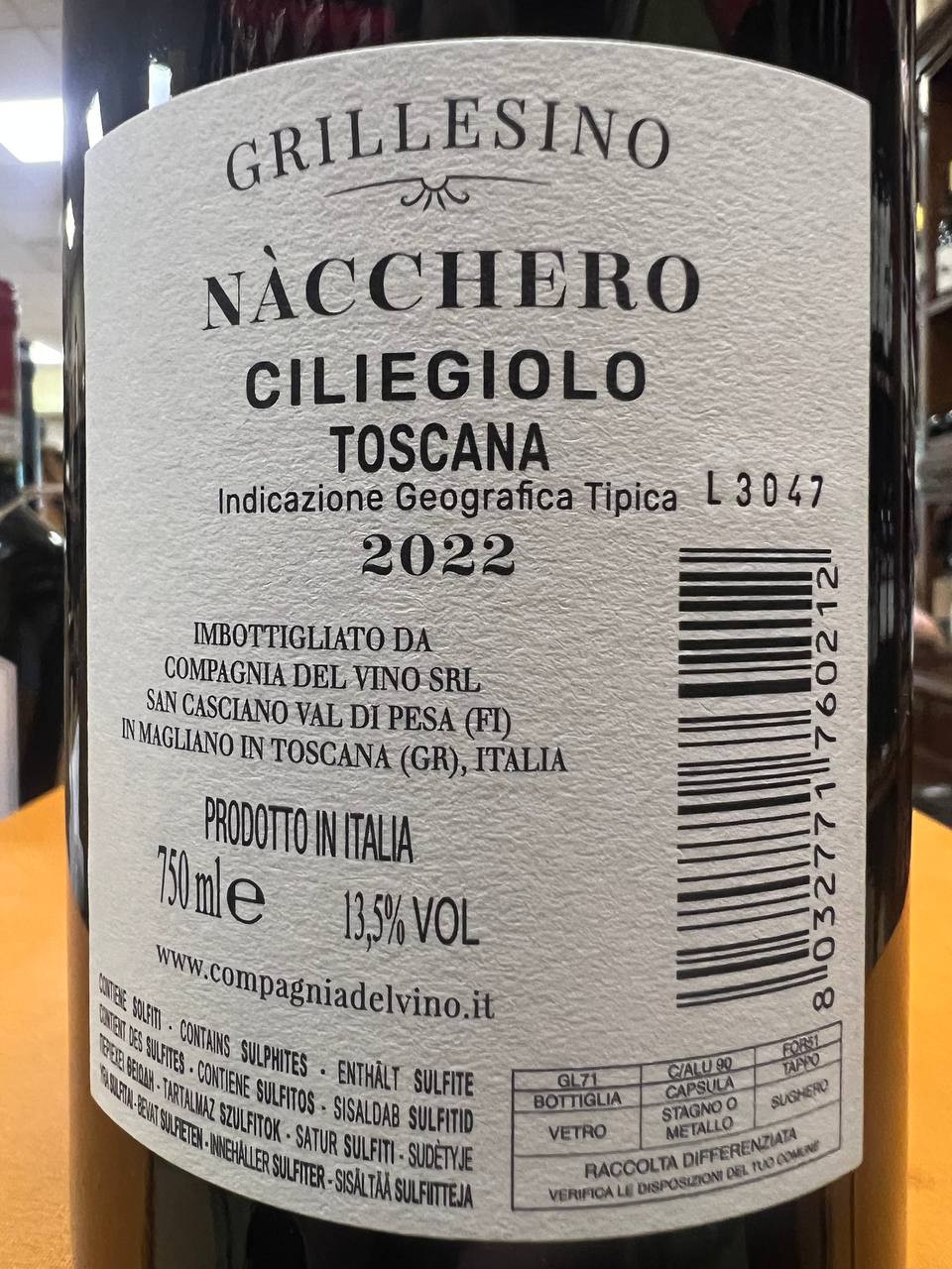 Nacchero 2022 Grillesino - Ciliegiolo Toscana IGT