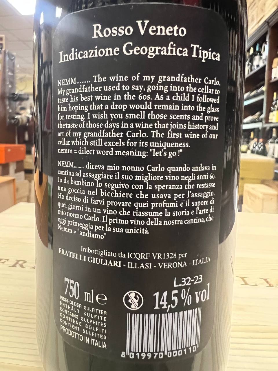 Nemm Fratelli Giuliari 2020 - La Piccola Botte