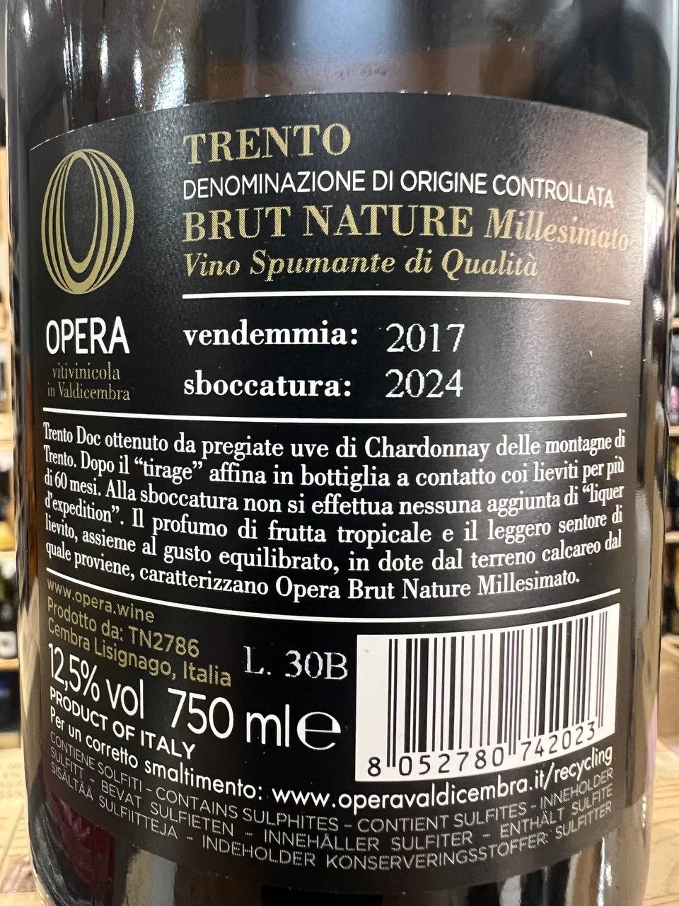Opera Nature 2017 TrentoDoc Blanc De Blancs