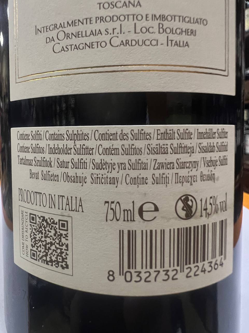 Ornellaia 2020  "La Proporzione" - Etichetta Artistica