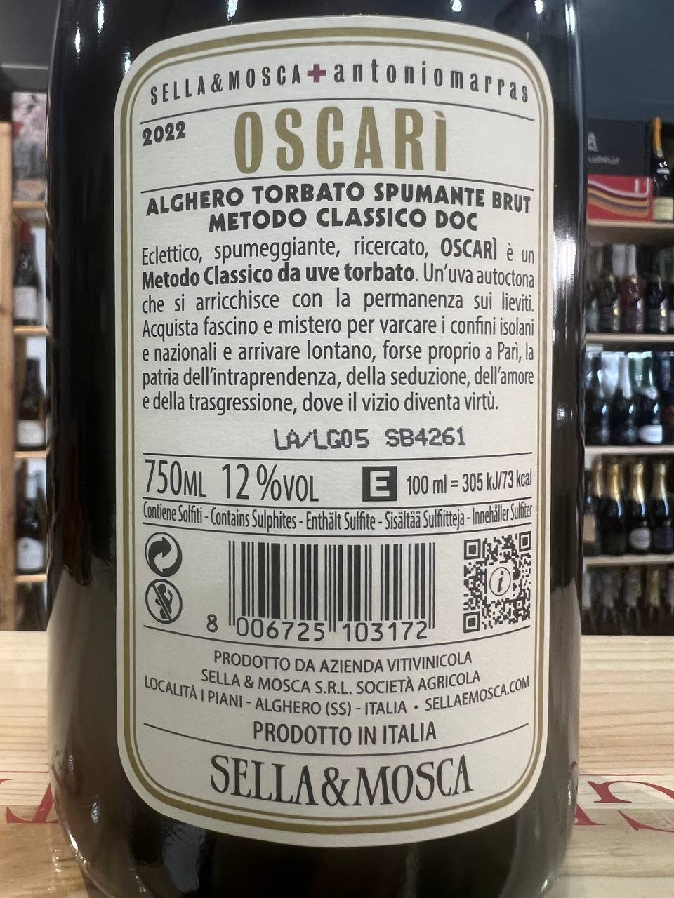 Oscarì 2022 - Torbato Brut Metodo Classico