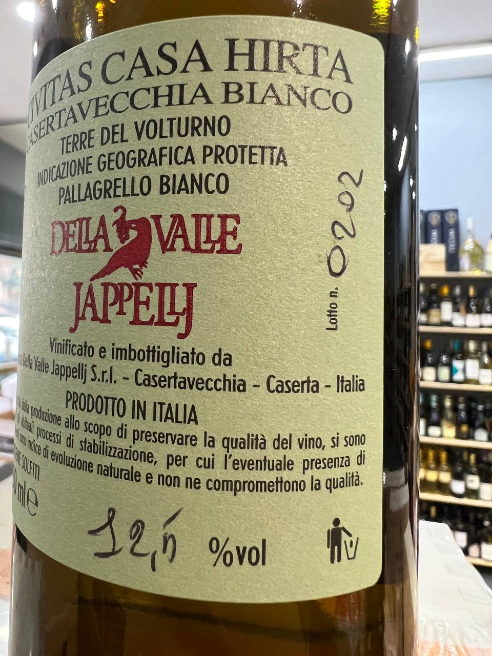 Pallagrello Bianco 2018 Della Valle Jappellj