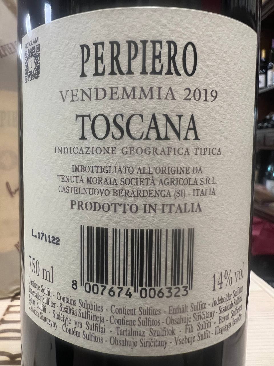 Perpiero 2019 Tenuta Moraia