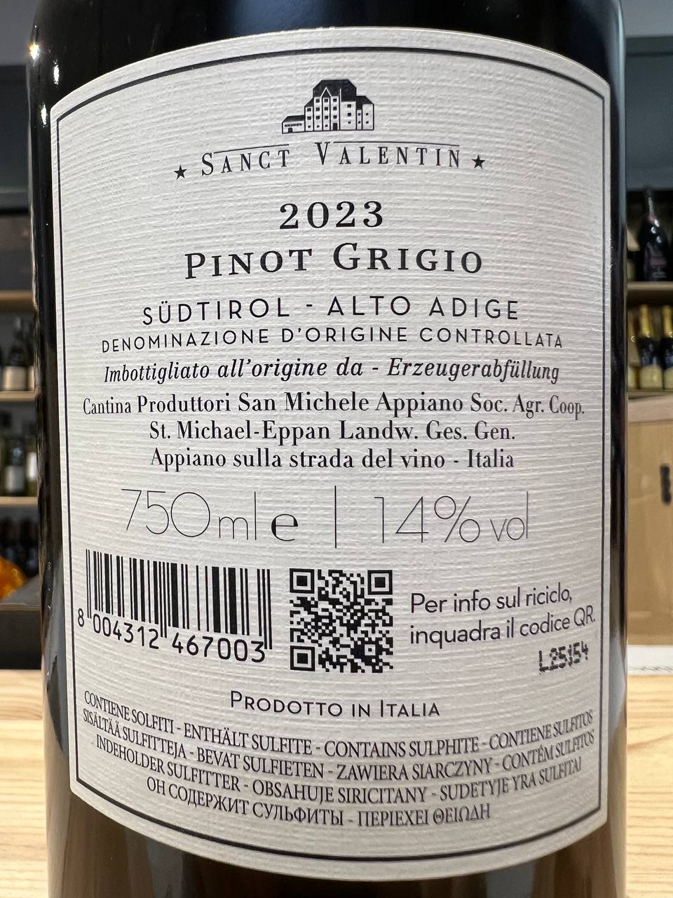 Sanct Valentin Pinot Grigio 2023 San Michele Appiano (Copia)