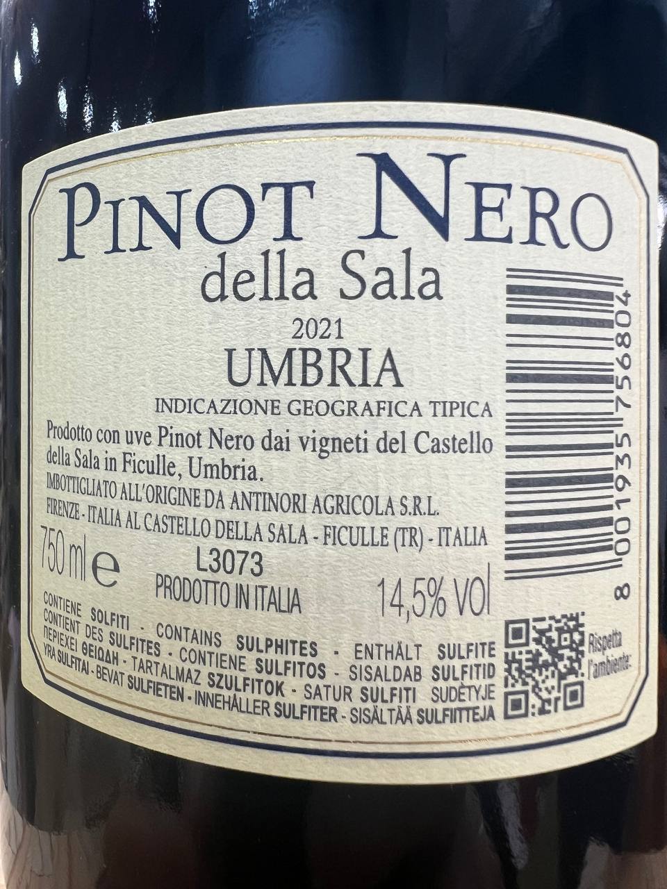 Pinot Nero Della Sala 2021