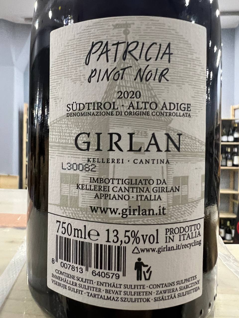 Patricia Pinot Noir 2020 Girlan