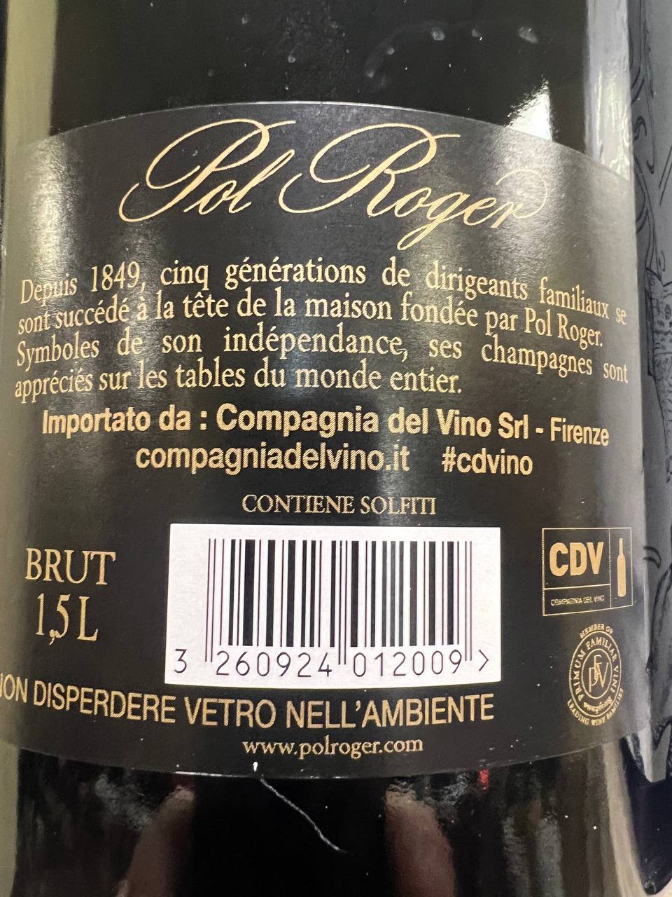 Champagne Pol Roger Brut Réserve Magnum