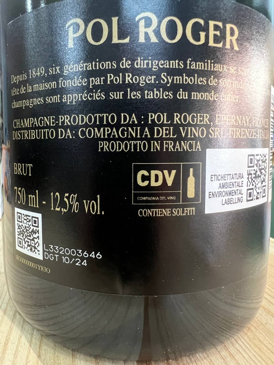 Brut Reserve Pol Roger Astucciato