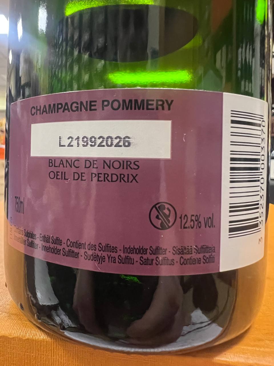 Pommery Blanc De Noirs Apanage Champagne Brut