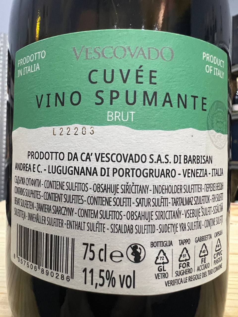 Prosecco DOC Vescovado Cuvée Brut