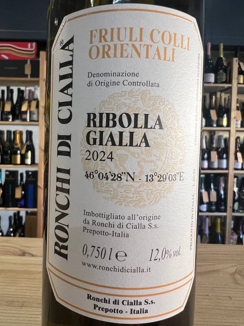 Ronchi di Cialla Ribolla Gialla 2024 Friuli Colli Orientali DOC