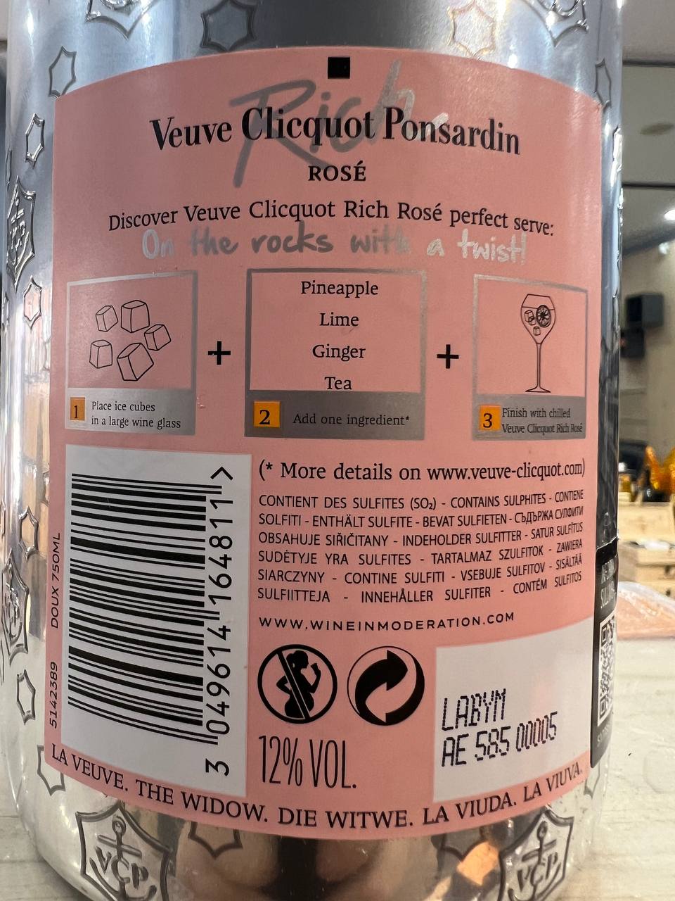 Veuve Clicquot Rich Rosé Champagne Doux