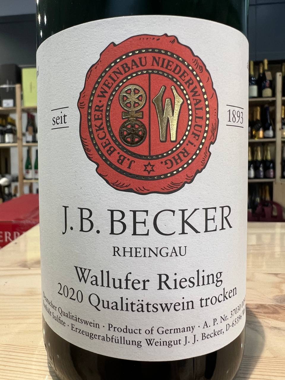 Wallufer Riesling Qualitätswein Trocken 2020 - J.B. Becker