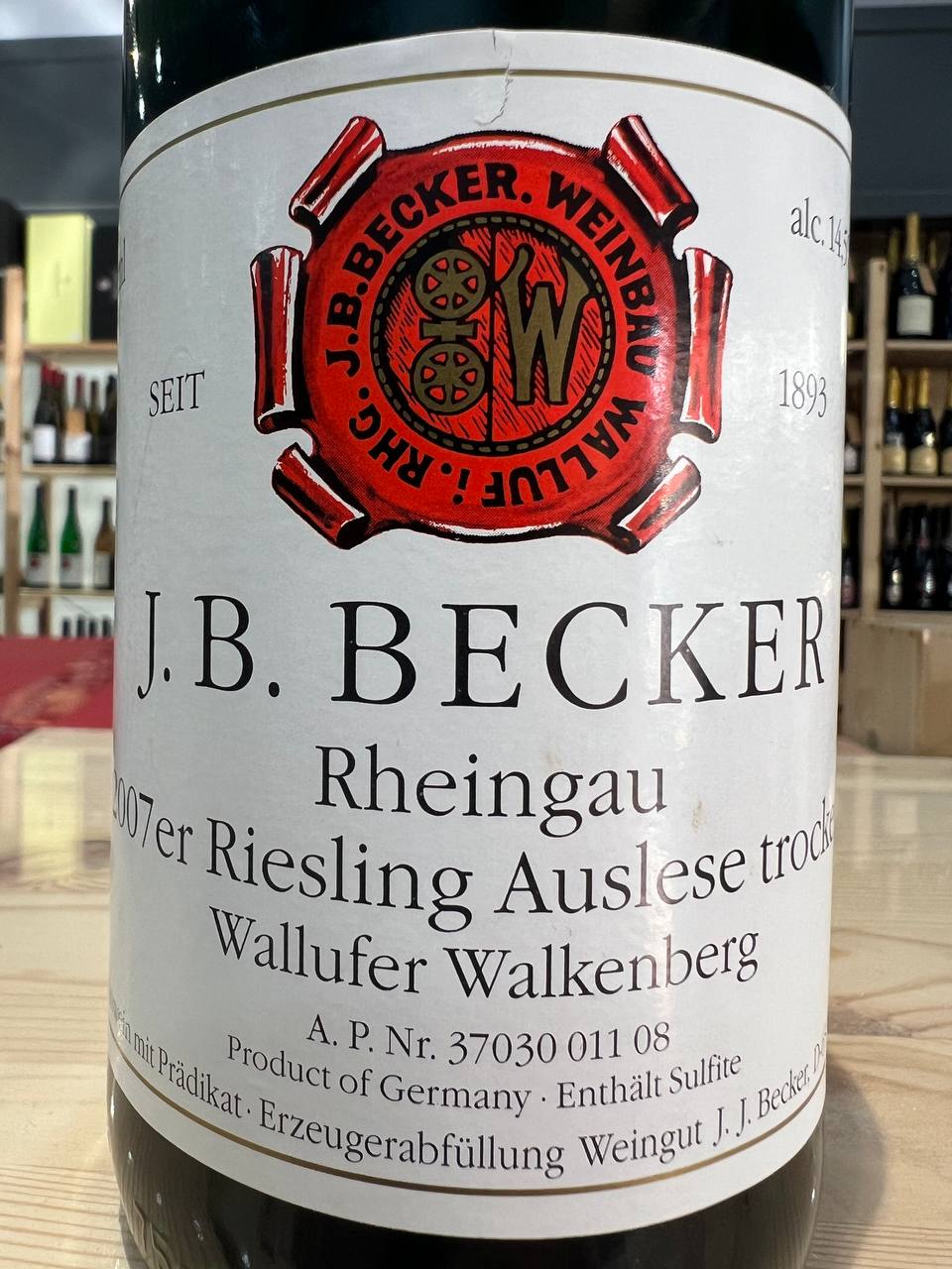 Riesling Auslese Trocken 2007 Wallufer Walkenberg - J.B. Becker