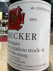 Riesling Spätlese Trocken 2009 Wallufer Walkenberg - J.B. Becker