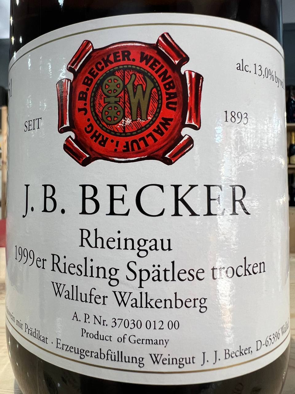 Riesling Magnum Spätlese Trocken 1999 Wallufer Walkenberg