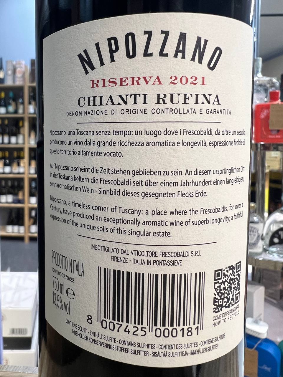 Nipozzano Chianti Rufina Riserva 2021