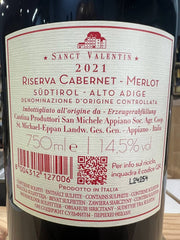 Sanct Valentin Cabernet-Merlot Riserva 2021 San Michele Appiano