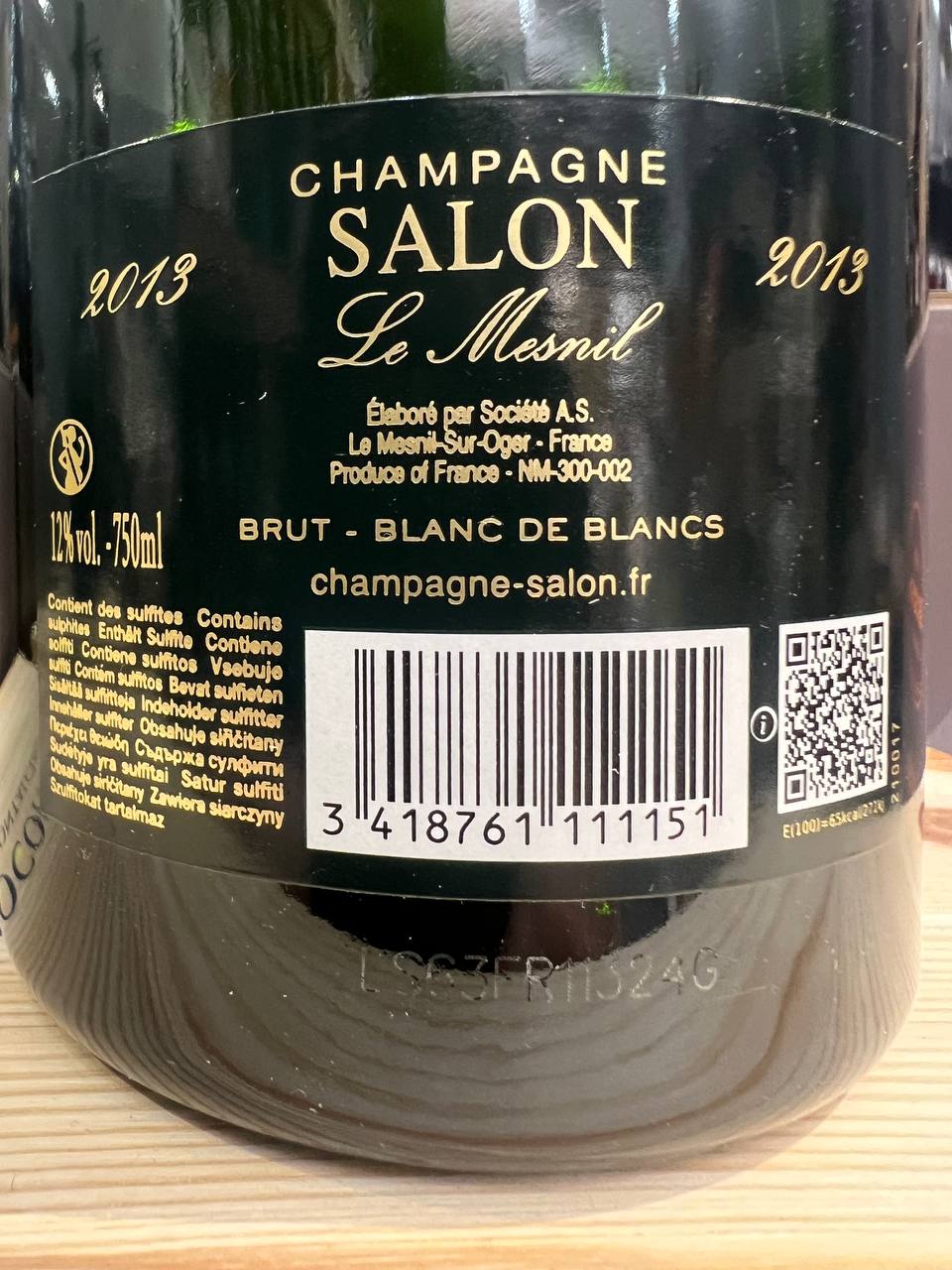 Champagne Salon Le Mesnil 2013 - Grand Cru Blanc de Blancs