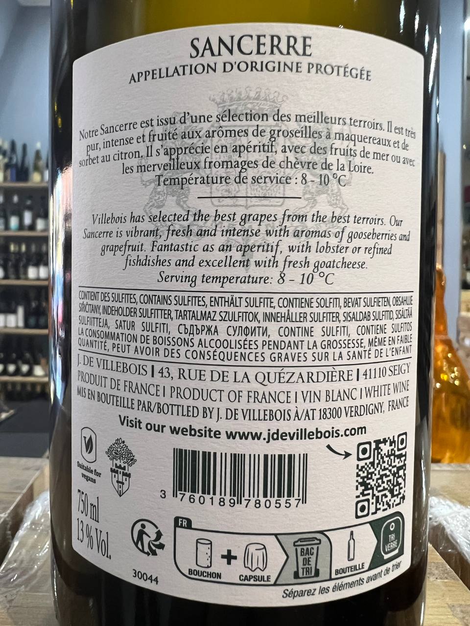 J. De Villebois Sancerre 2022