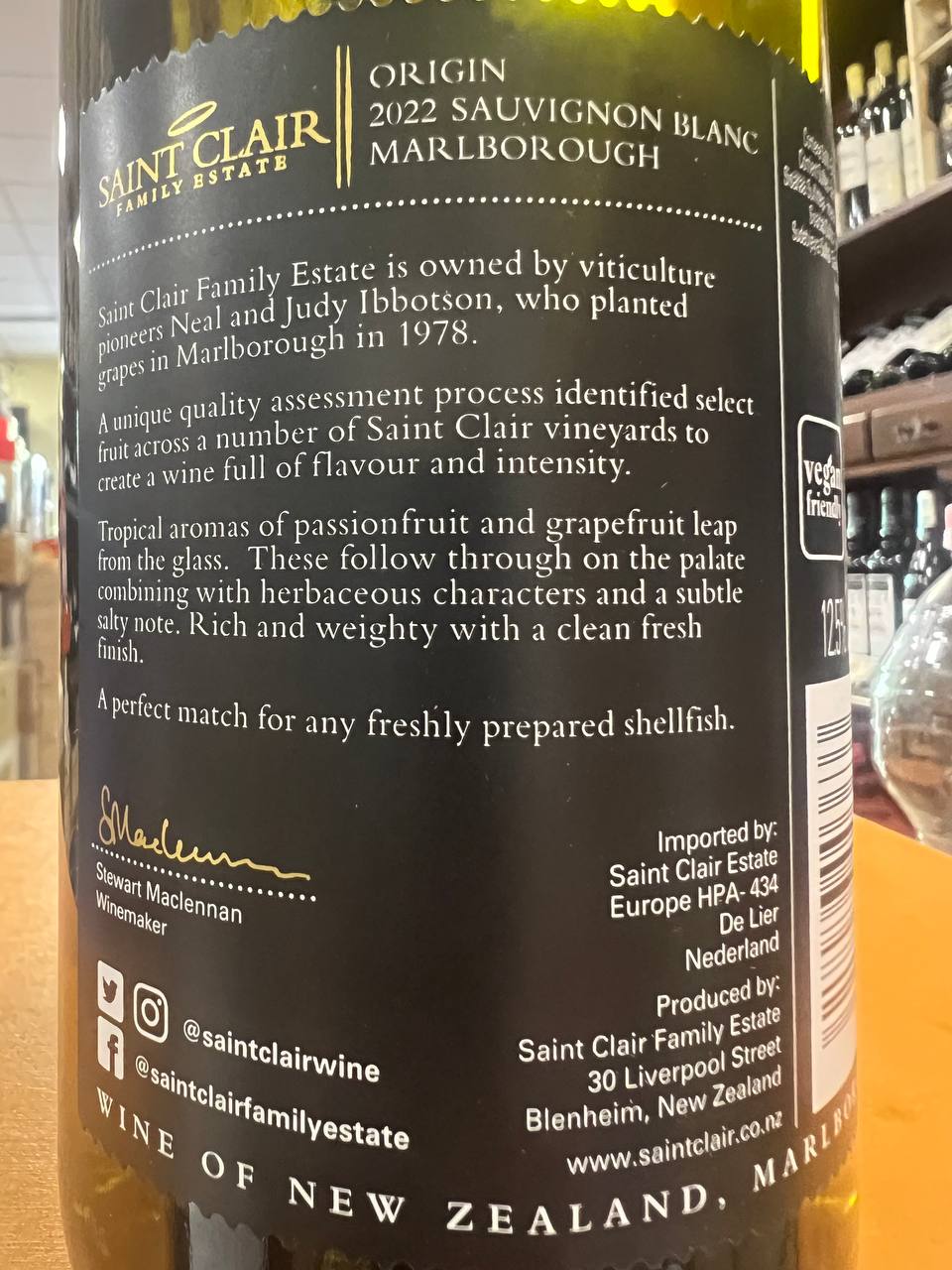 Sauvignon Blanc Origin Saint Clair 2022