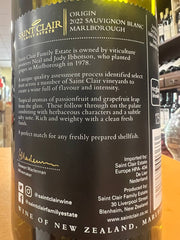 Sauvignon Blanc Origin Saint Clair 2022