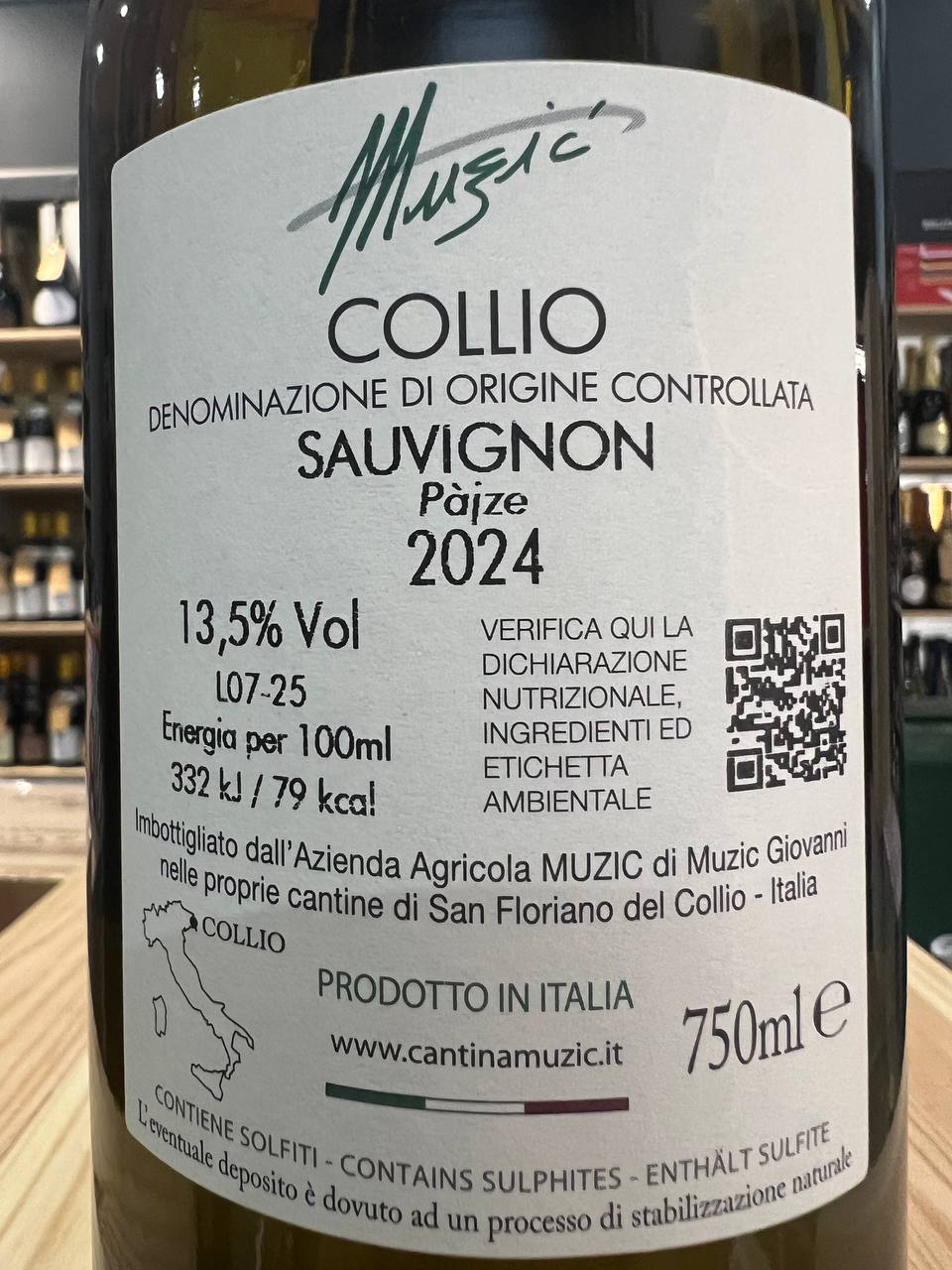 Sauvignon Pajze 2024 Collio DOC Muzic