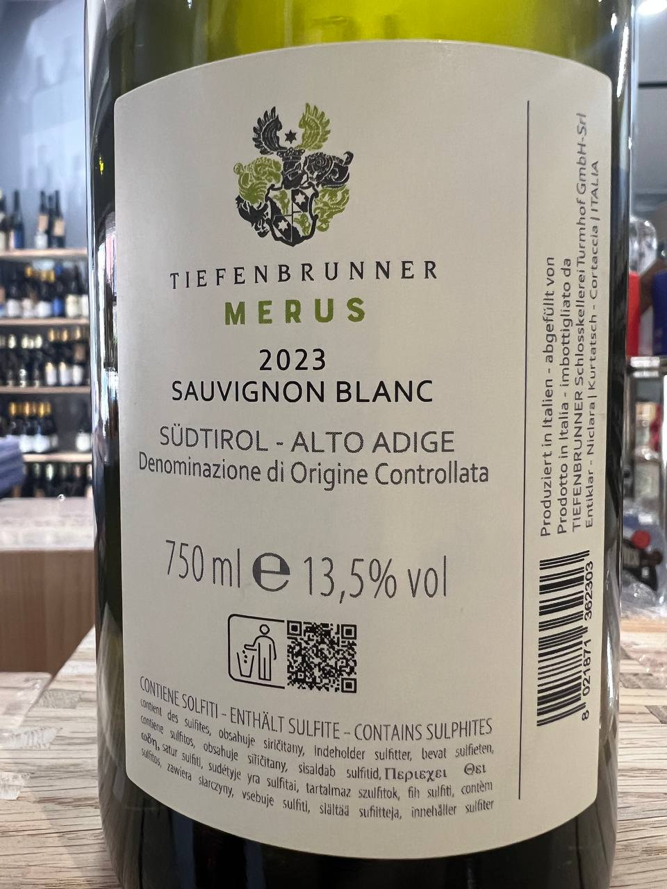 Sauvignon Blanc Tiefenbrunner Merus 2023
