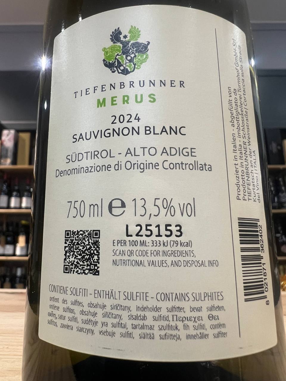 Tiefenbrunner Sauvignon Blanc Merus 2024
