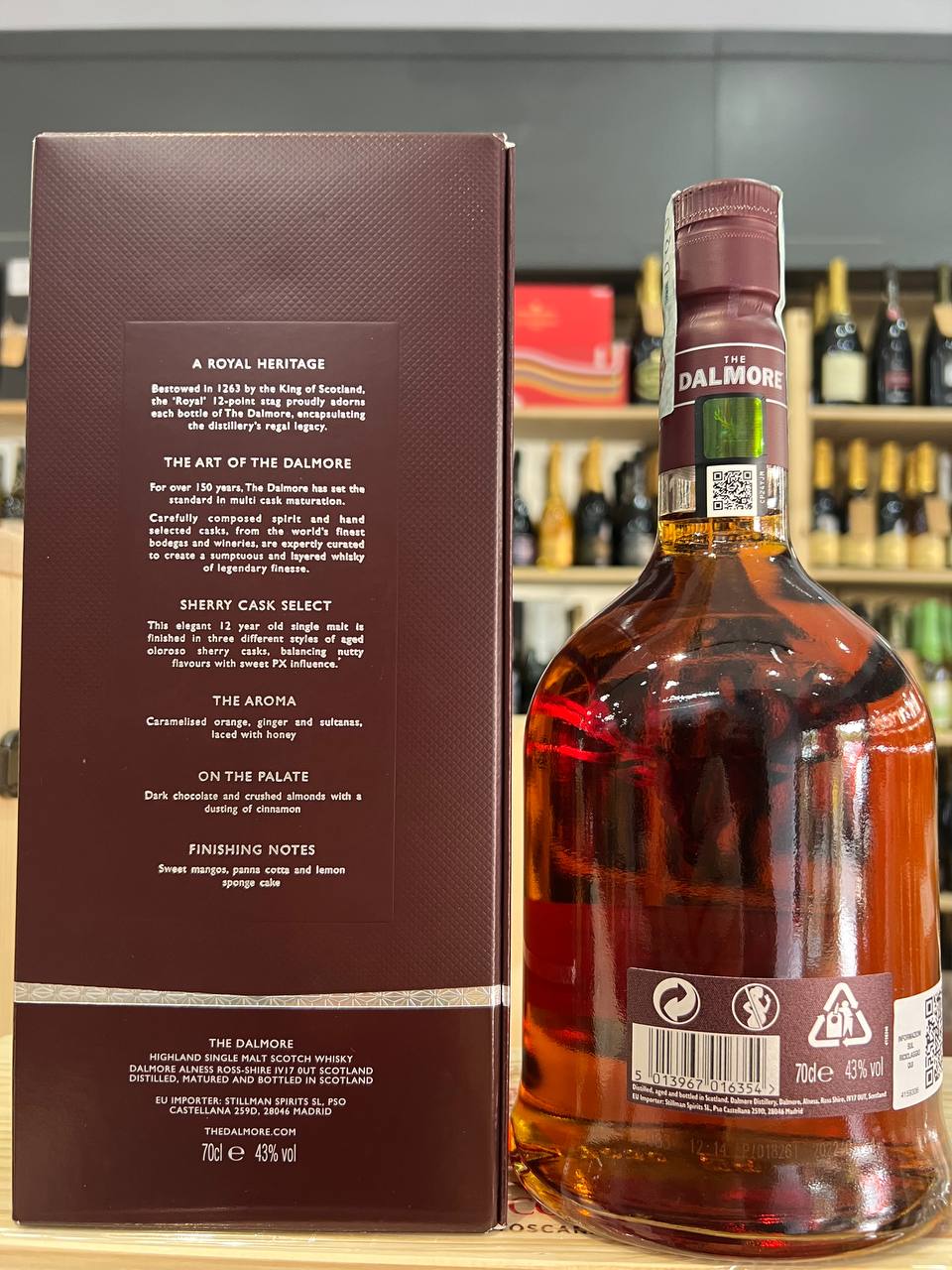 The Dalmore Highland Single Malt Scotch Whisky Sherry Cask Select 12 Anni