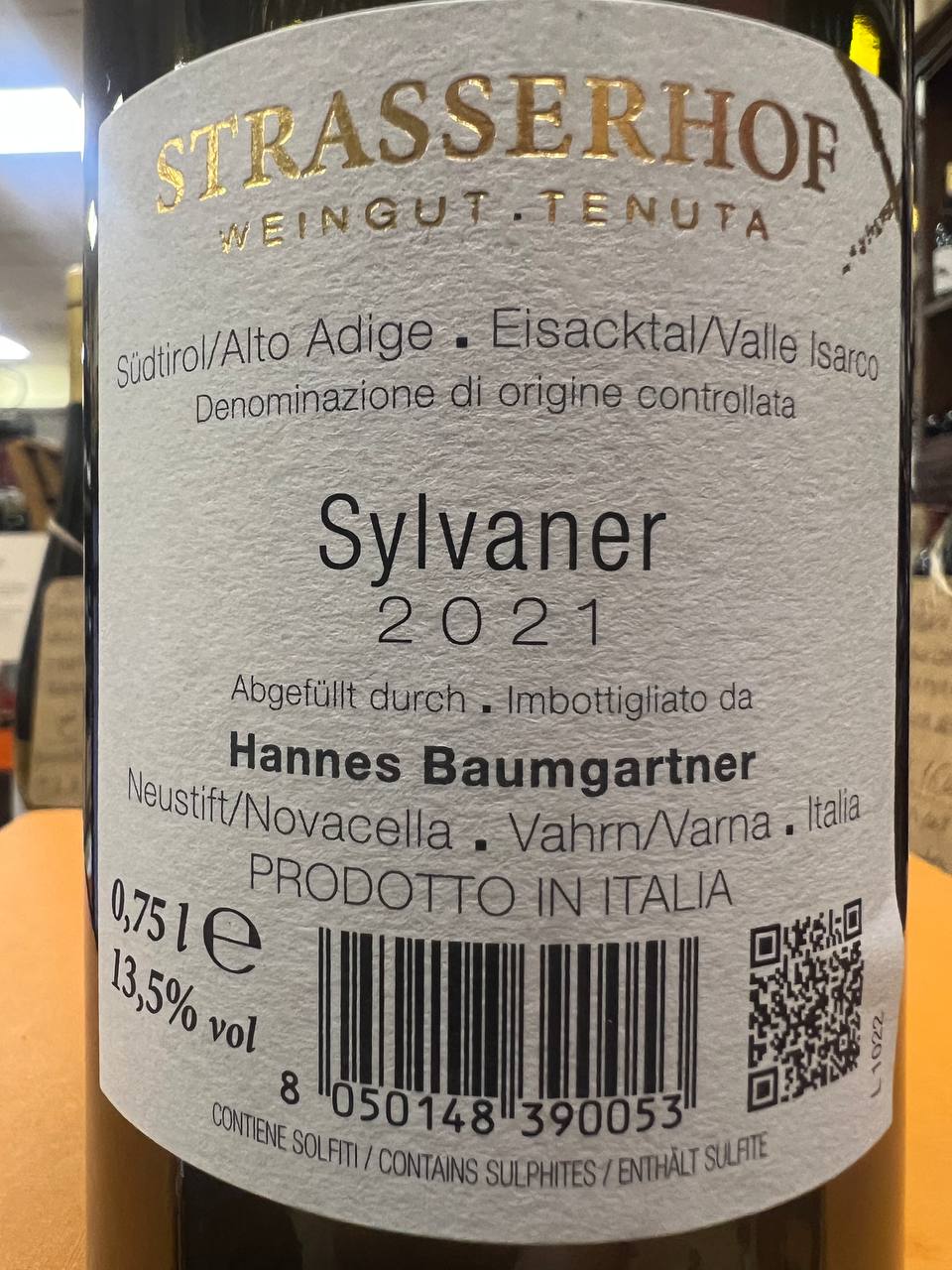 Sylvaner 2022 Strasserhof  Valle Isarco DOC Alto Adige