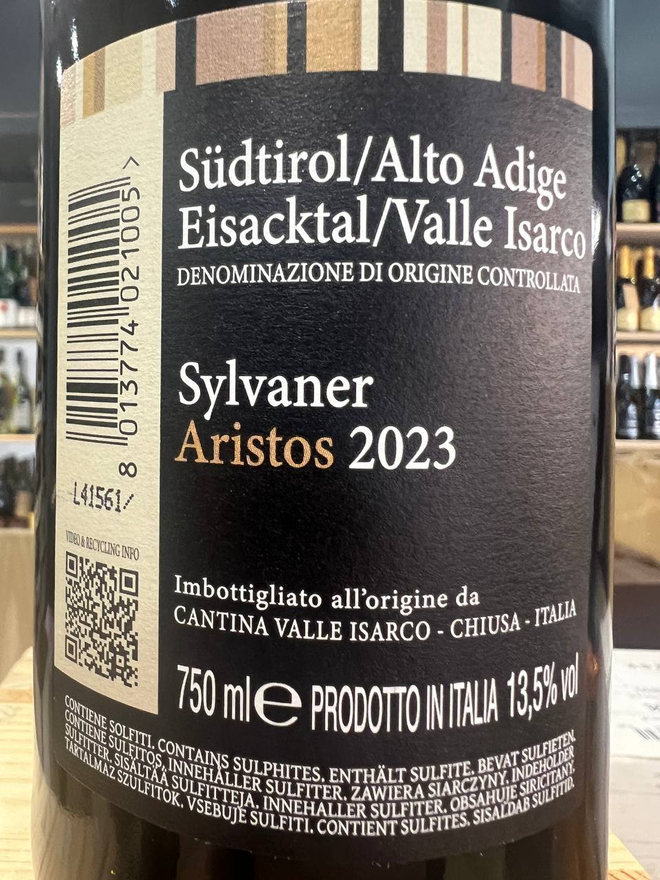 Sylvaner Aristos 2023 Alto Adige Valle Isarco DOC