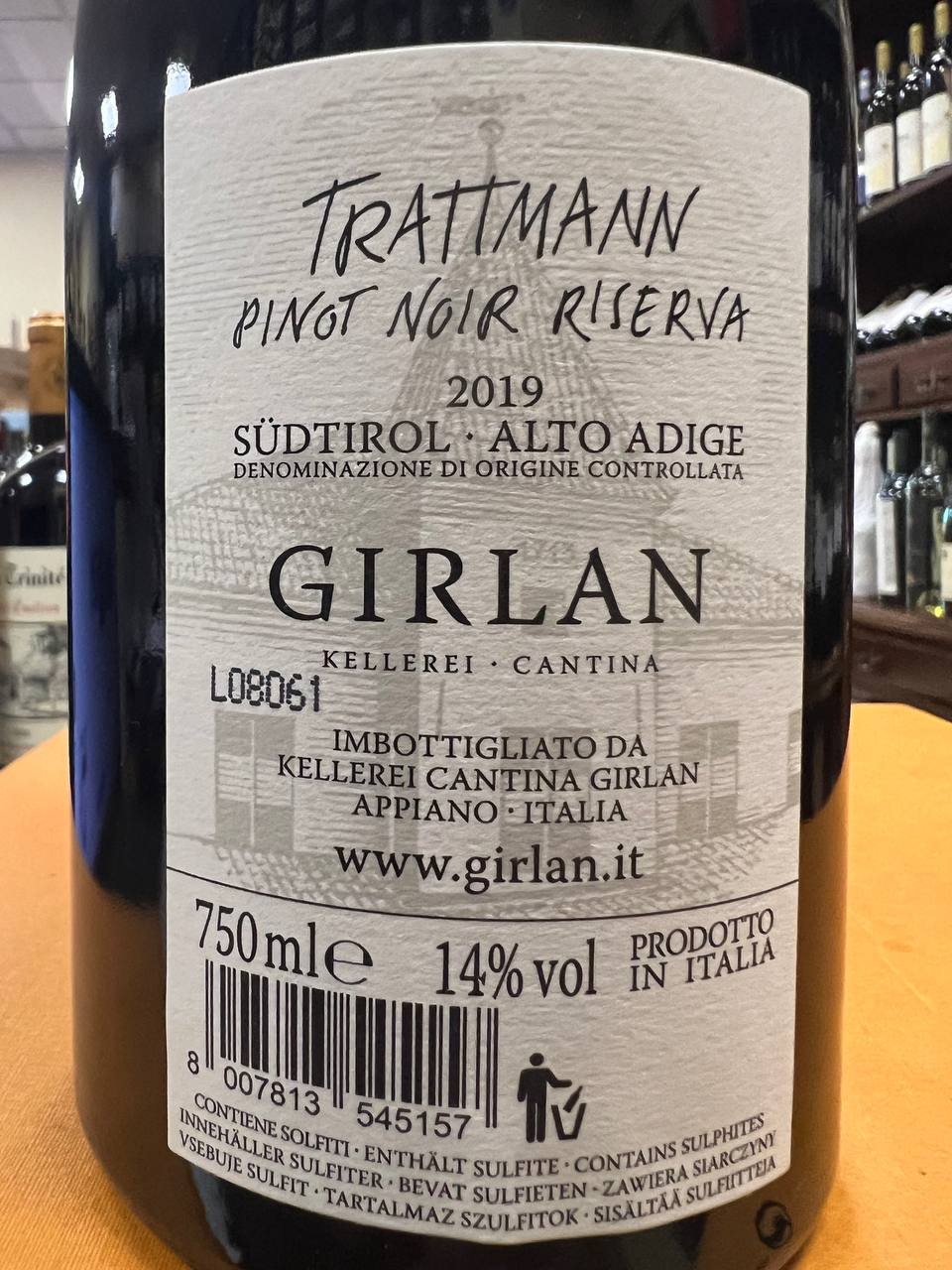 Pinot Nero Riserva Trattmann 2019 Girlan