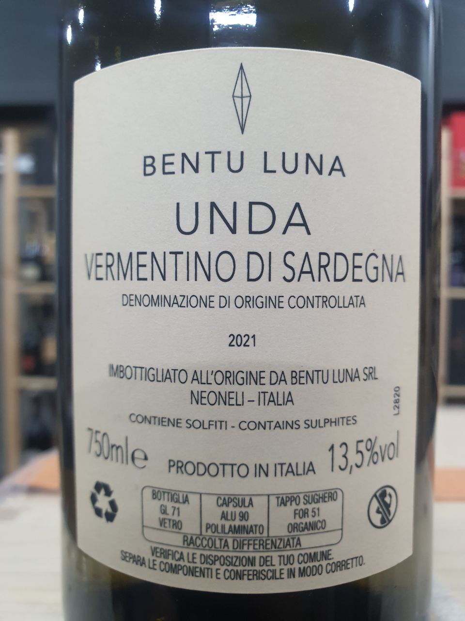 Vermentino di Sardegna Unda 2021 Bentu Luna