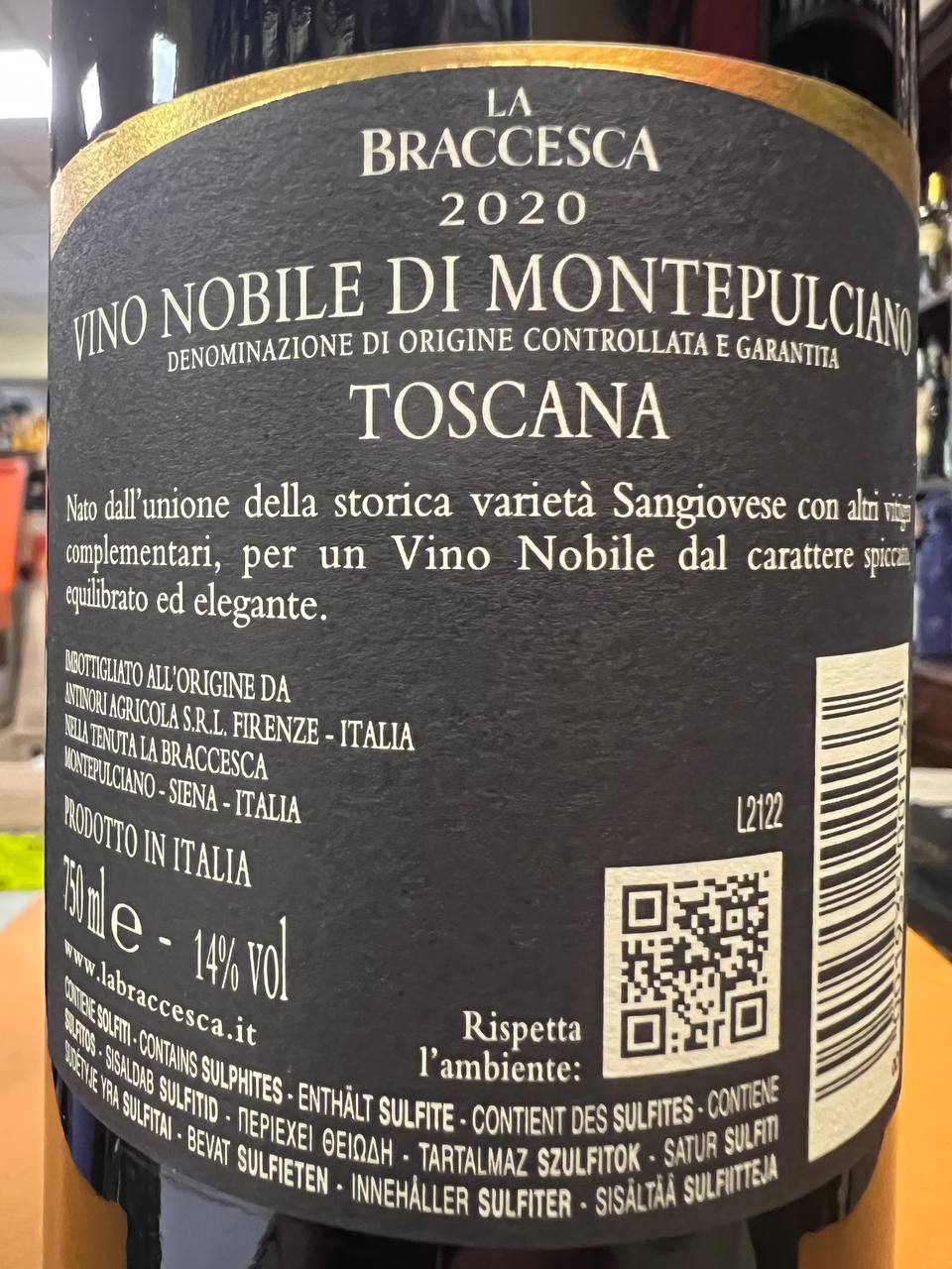 La Braccesca 2020 DOCG Nobile di Montepulciano