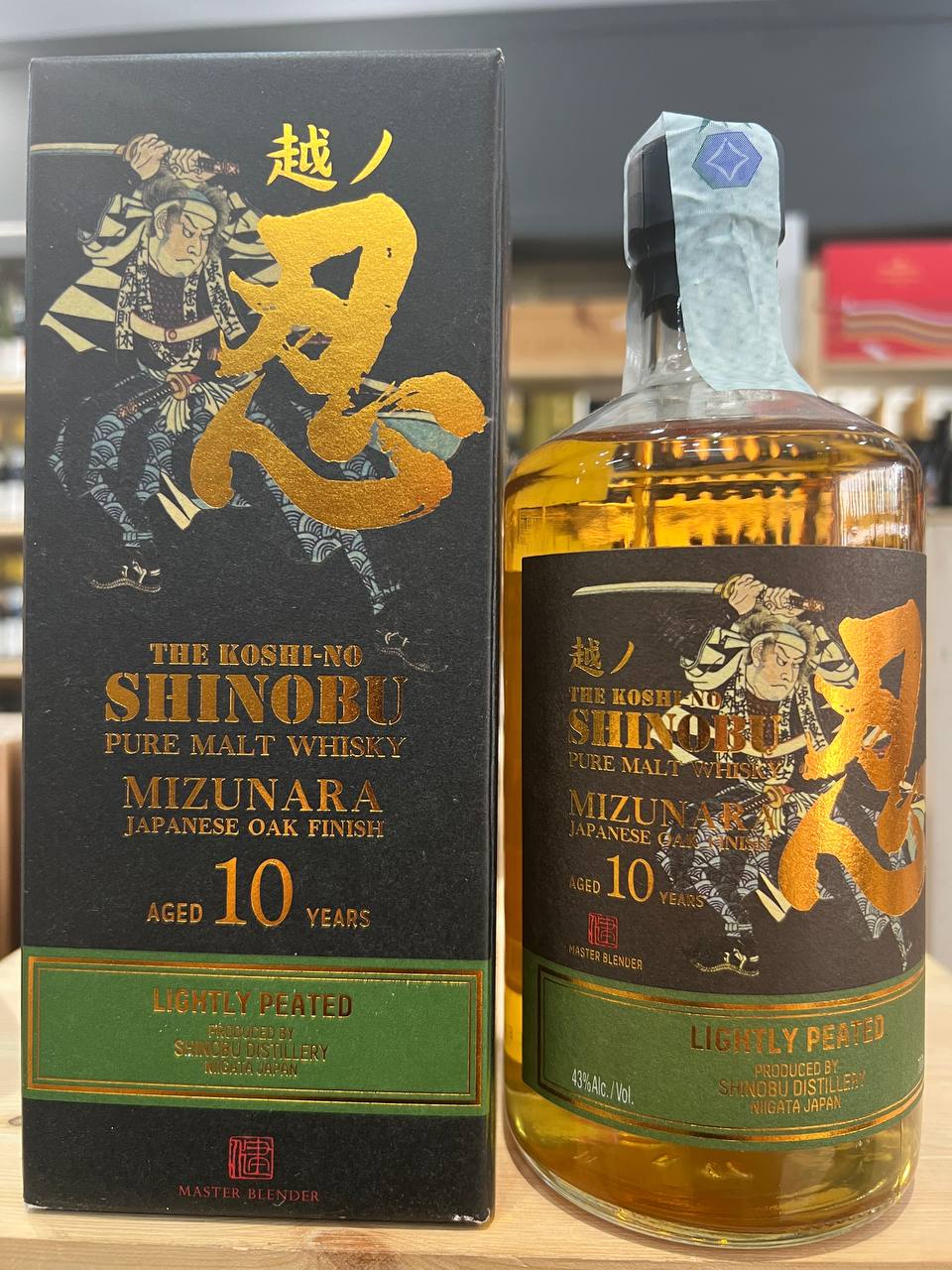 Shinobu Pure Malt Whisky 10 years old Lightly Peated Mizunara Oak Finish
