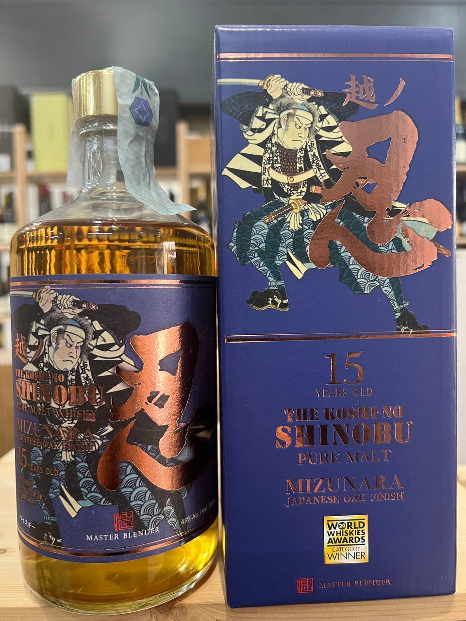 Shinobu Pure Malt 15 Years Old Mizunara Japanese Oak Finish