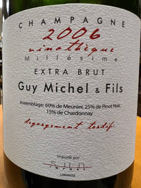 Vinothèque Millésime Champagne Guy Michel & Fils 2006