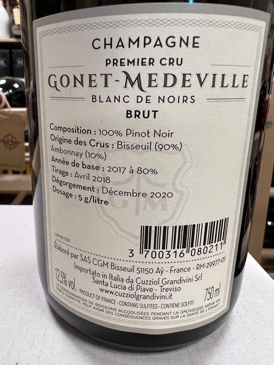 Champagne Gonet Medeville  Blanc de Noirs Premier Cru