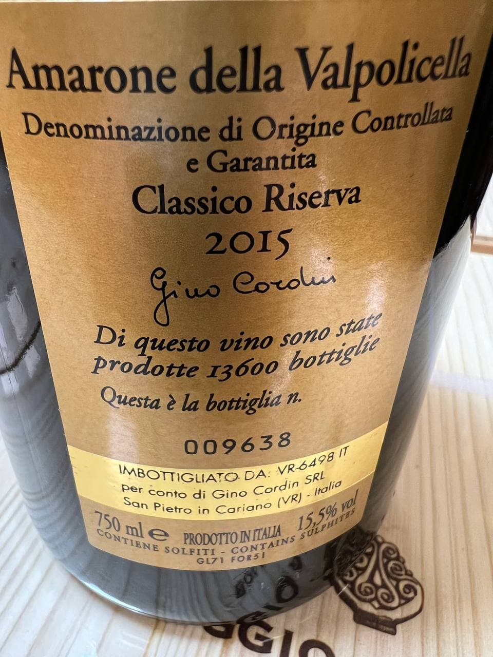 ACCORDINI IGINO AMARONE DELLA VALPOLICELLA RISERVA 2015