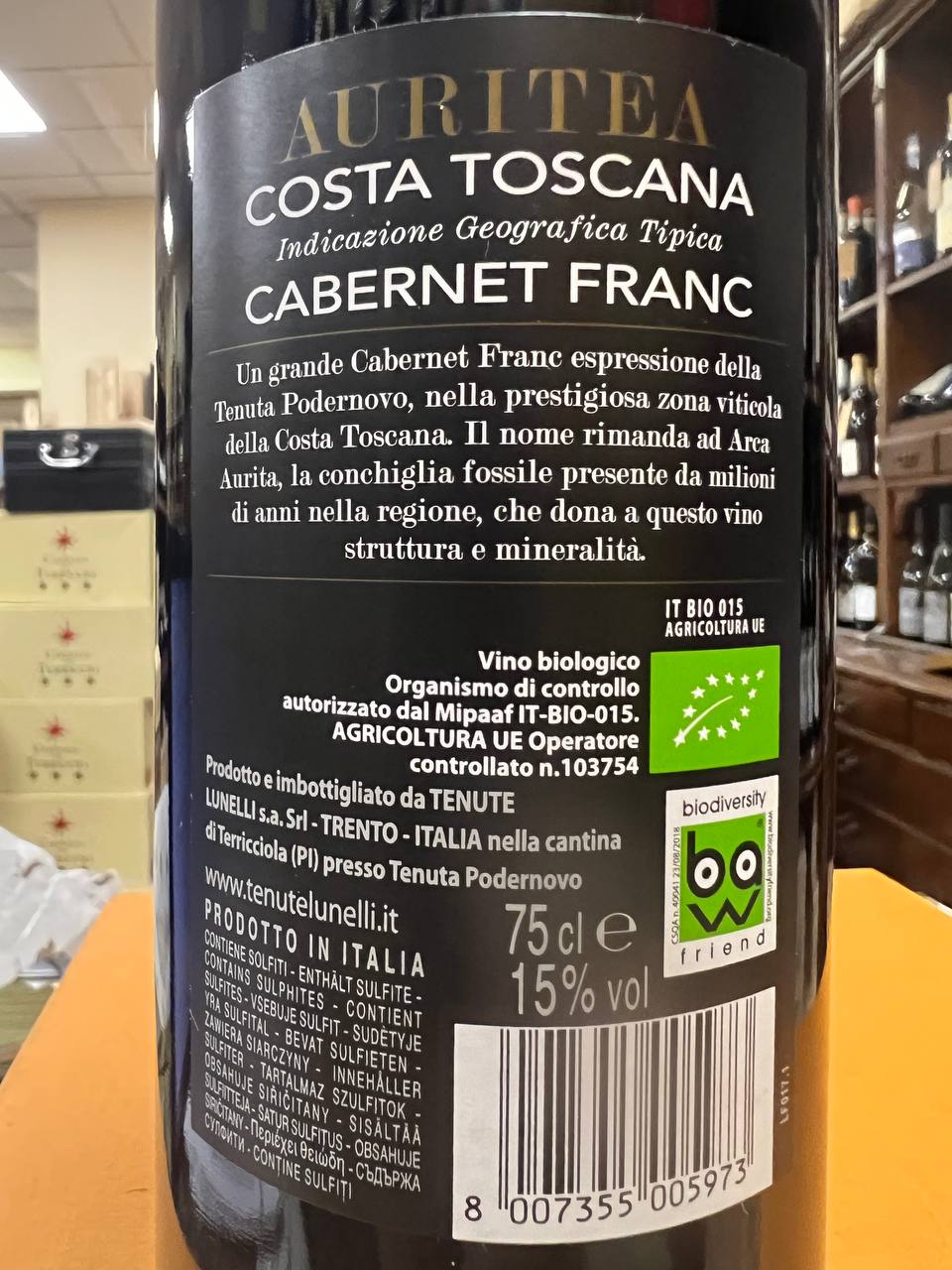 Tenuta Lunelli Auritea 2017 di Podernovo - Biologico